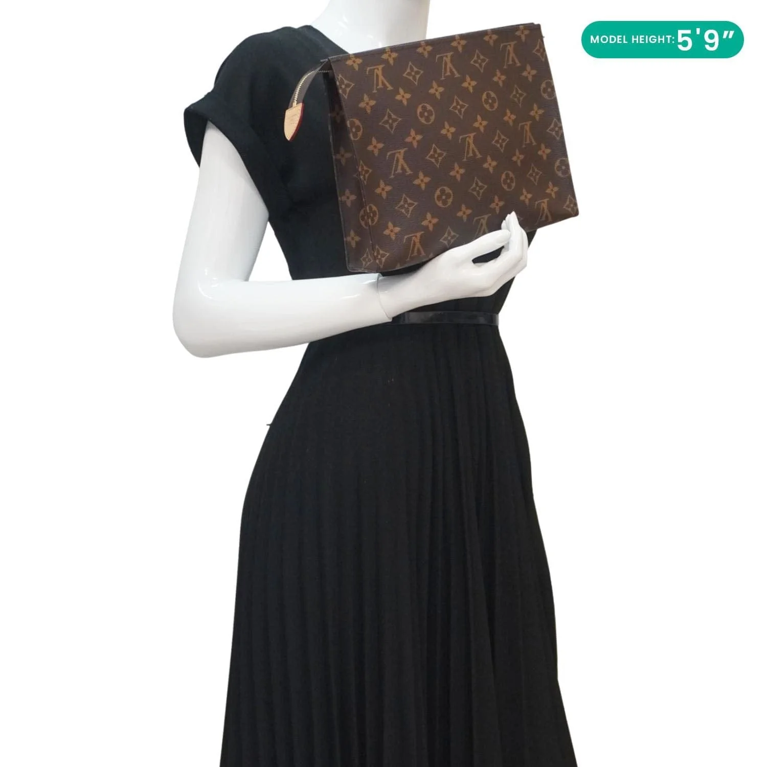 LOUIS VUITTON Poche Toilette NM Monogram Canvas Toiletry Pouch Brown - Image 2