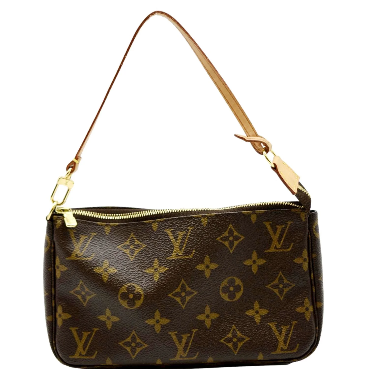LOUIS VUITTON Pochette Accessoires Monogram Canvas Pouch Bag Brown - Image 3