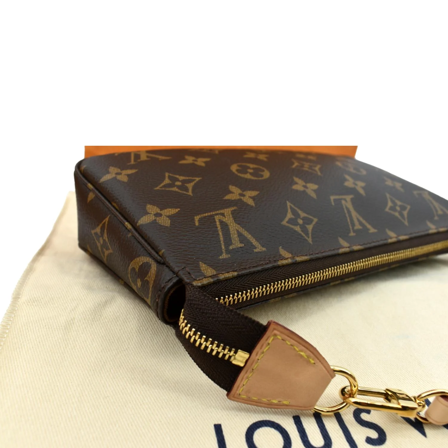 LOUIS VUITTON Pochette Accessoires Monogram Canvas Pouch Bag Brown - Image 6