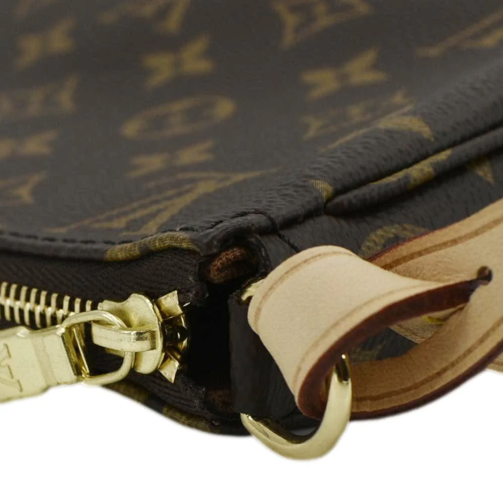 LOUIS VUITTON Pochette Monogram Canvas Pouch Brown - Image 7