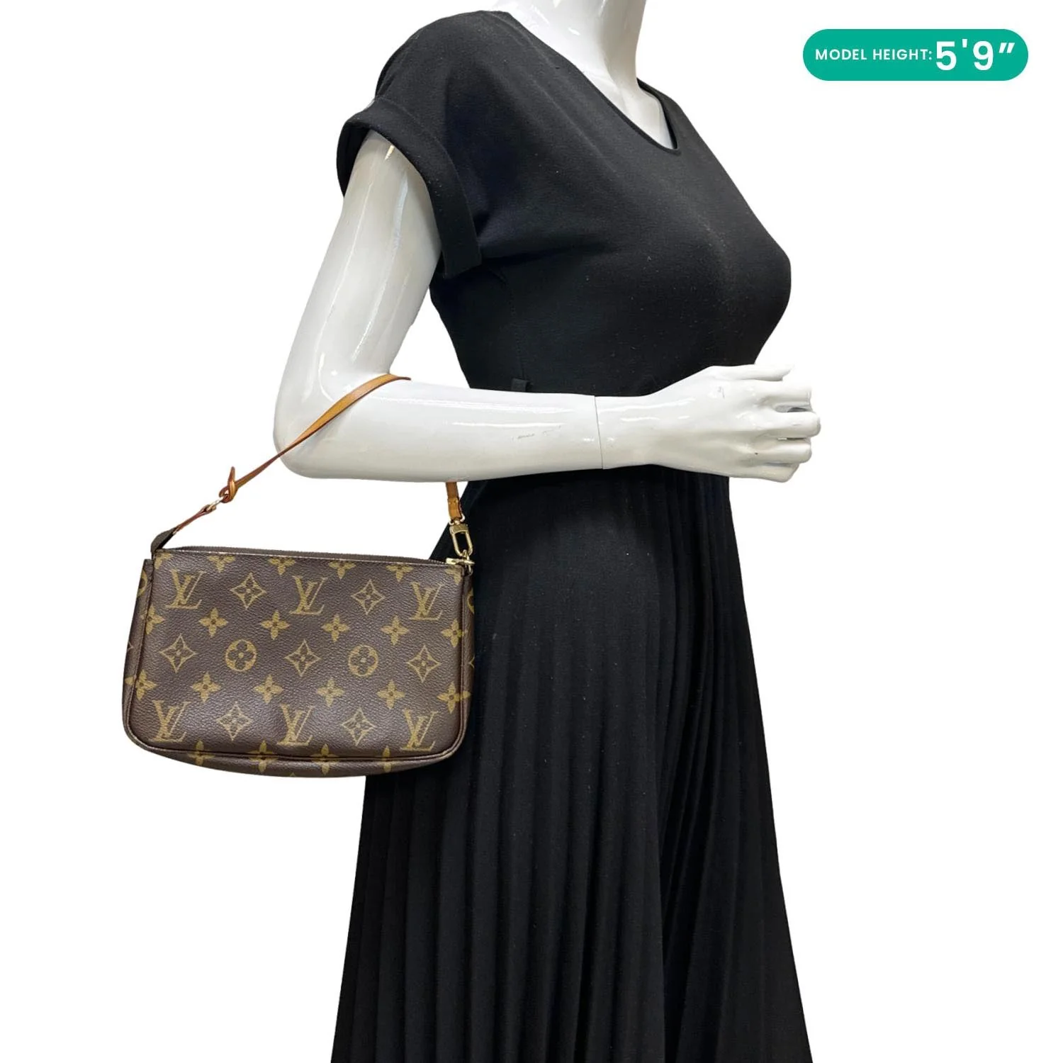 LOUIS VUITTON Pochette Accessoires Monogram Canvas Pouch Brown - Image 2