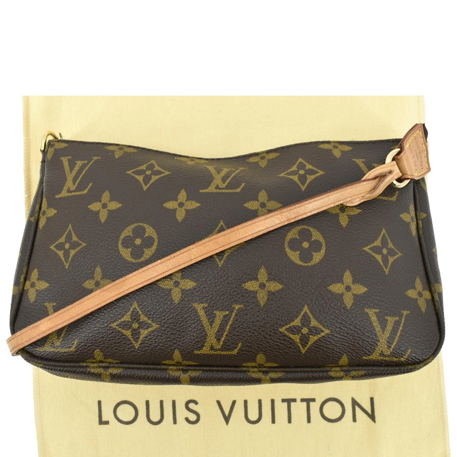 LOUIS VUITTON Pochette Accessoires Monogram Canvas Pouch Bag Brown - Image 3