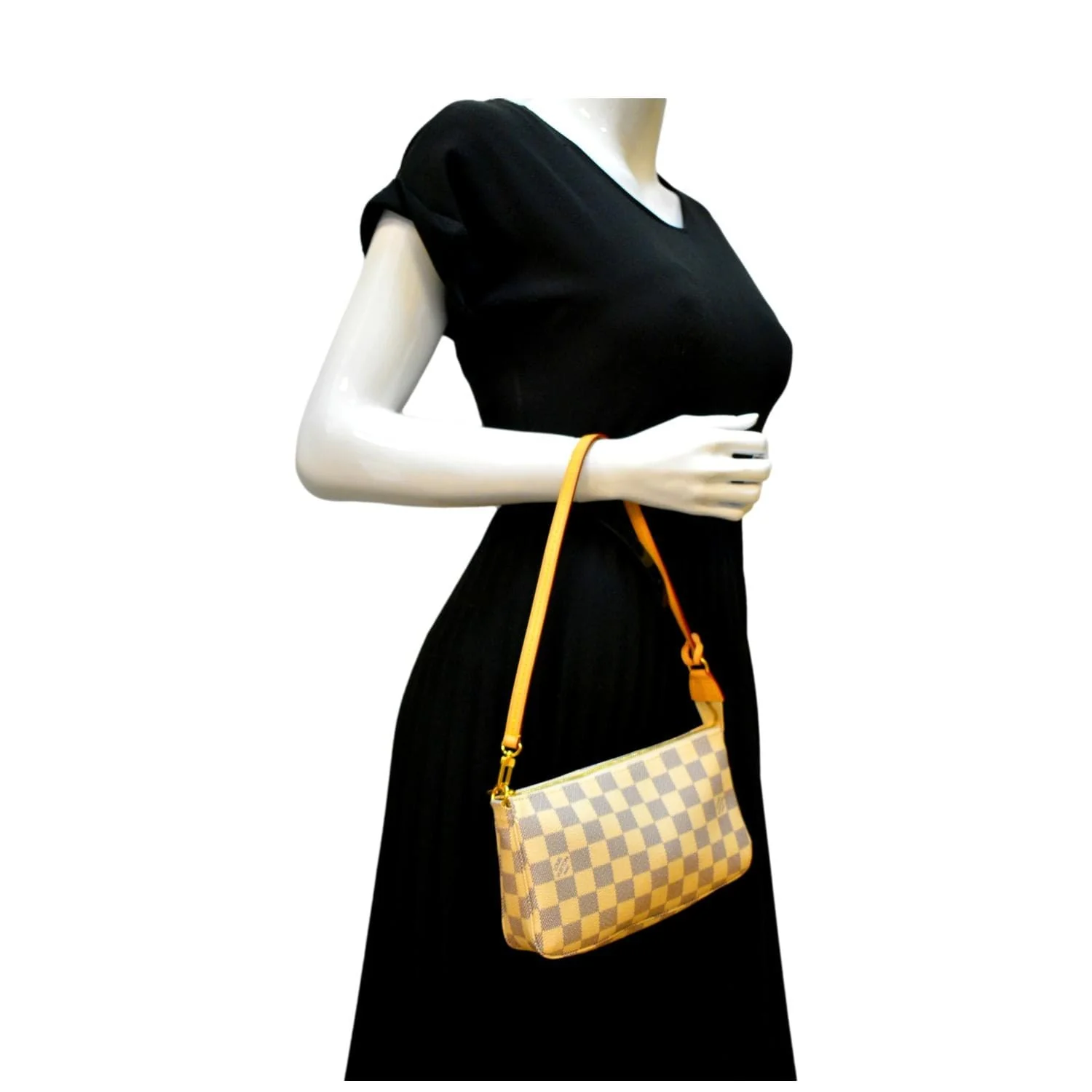LOUIS VUITTON Pochette Damier Azur Accessoires Pouch White - Image 2