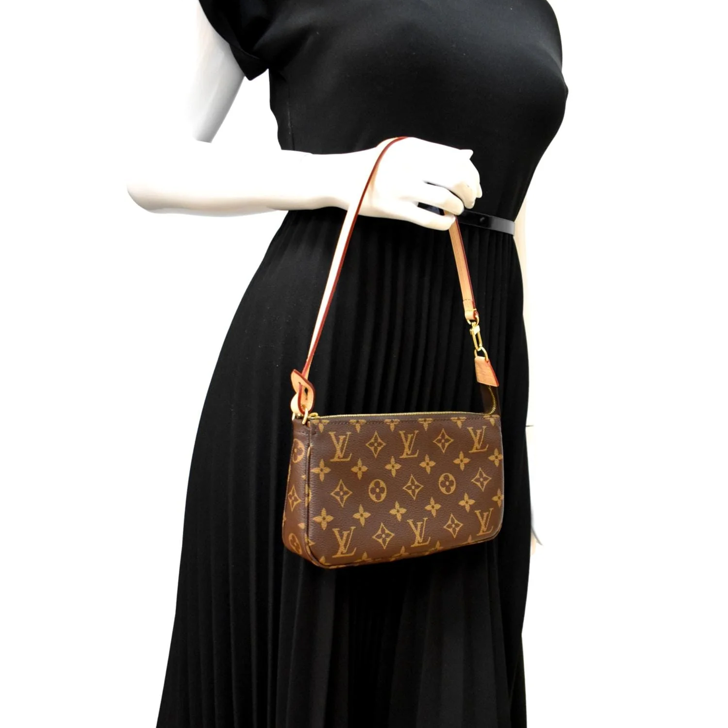 LOUIS VUITTON Pochette Accessoires Monogram Canvas Pouch Bag Brown - Image 2