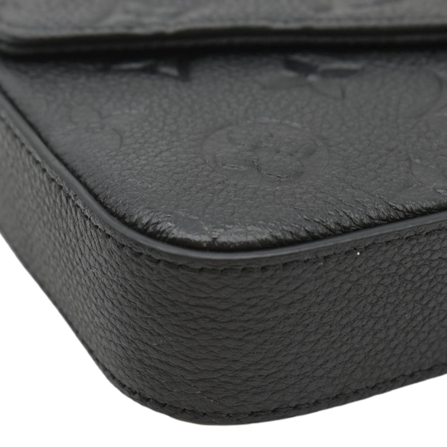 LOUIS VUITTON Felicie Monogram Empreinte Pochette Shoulder Bag Black - Image 7