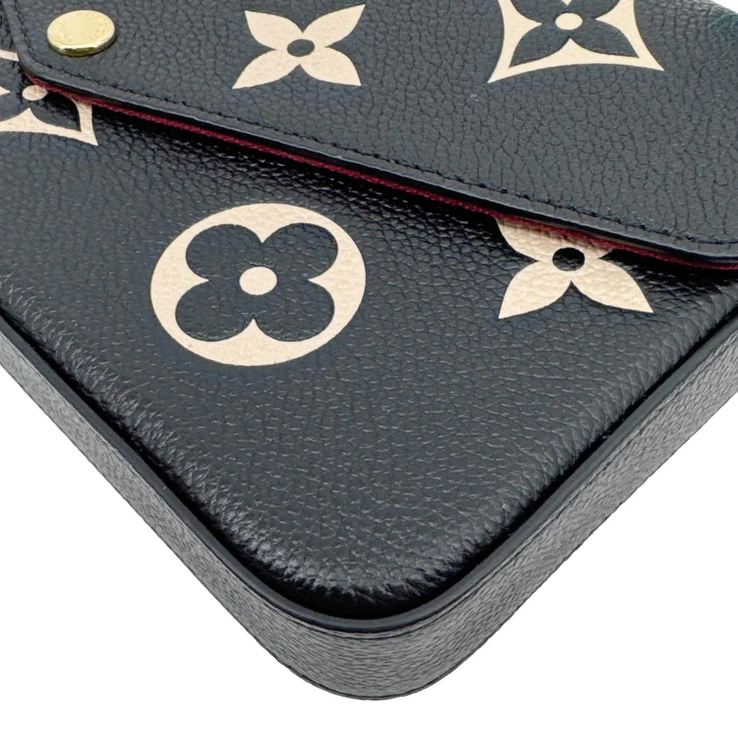 LOUIS VUITTON Felicie Pochette Monogram Empreinte Crossbody Bag Black - Image 8