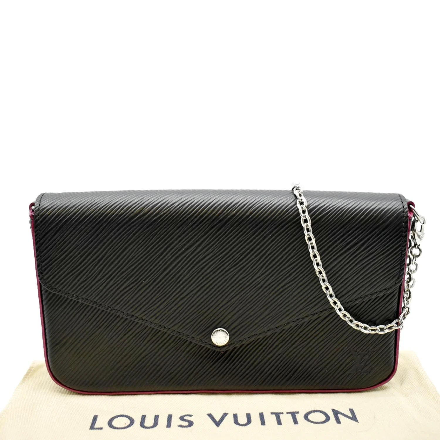 LOUIS VUITTON Felicie Epi Leather Pochette Crossbody Bag Black - Image 3