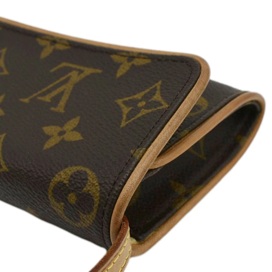 LOUIS VUITTON Pochette Twin Monogram Canvas Crossbody Bag Brown - Image 7