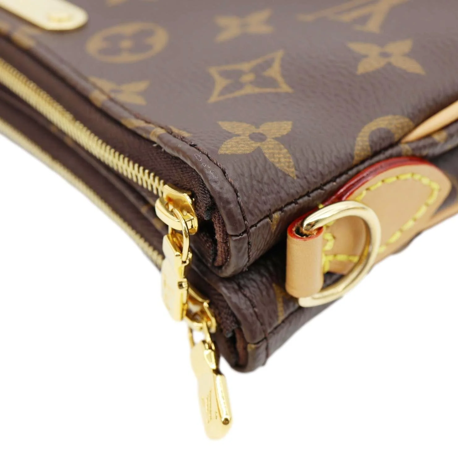 LOUIS VUITTON Liv Pochette Monogram Canvas Shoulder Bag Brown - Image 7