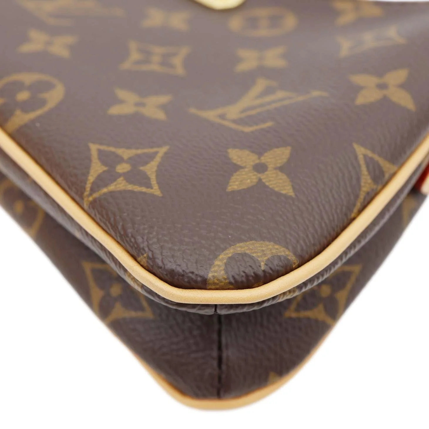LOUIS VUITTON Liv Pochette Monogram Canvas Shoulder Bag Brown - Image 9