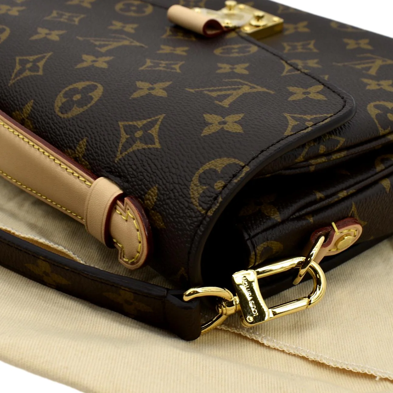 LOUIS VUITTON Metis Pochette Monogram Canvas Crossbody Bag Brown - Image 6