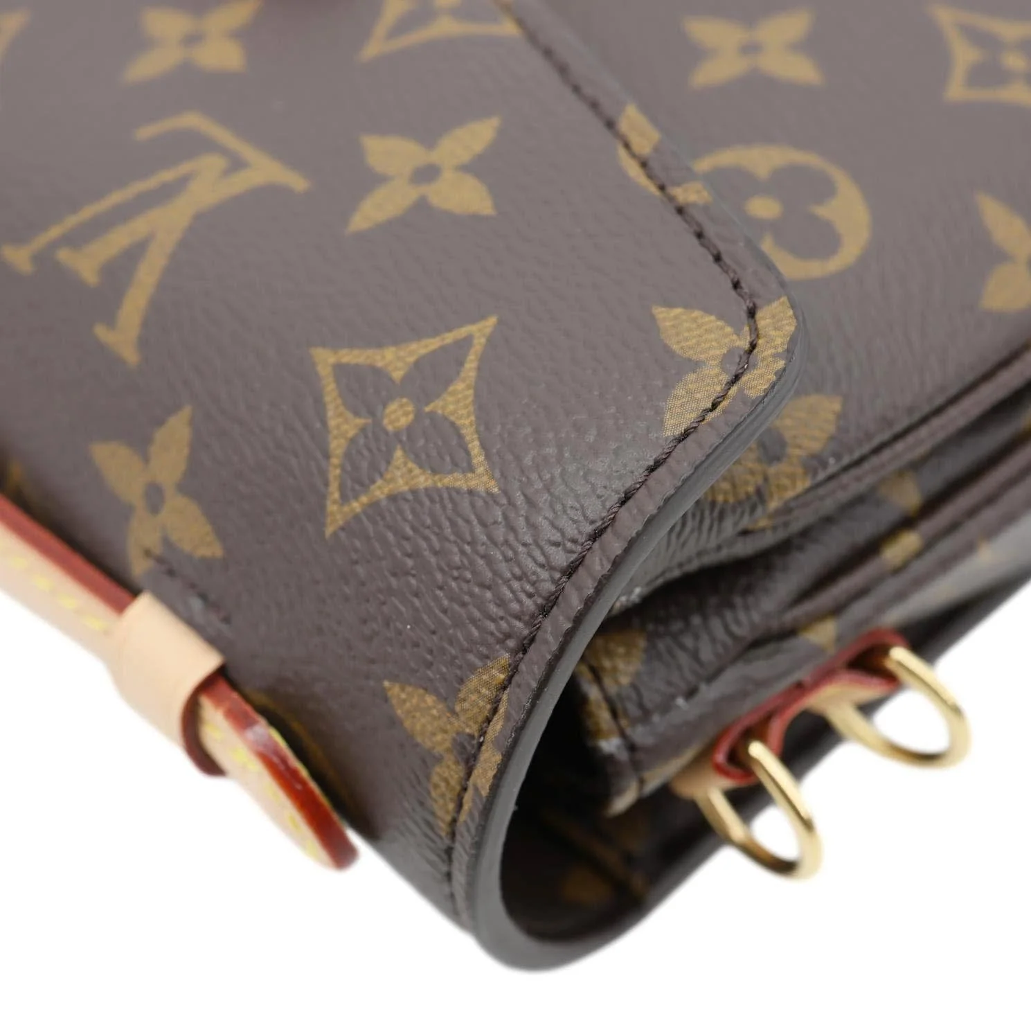 LOUIS VUITTON Metis East West Pochette Monogram Canvas Crossbody Bag Brown - Image 6