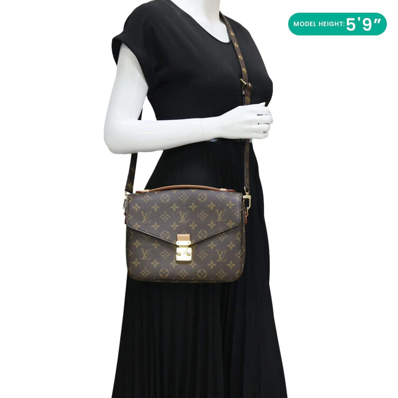 LOUIS VUITTON Metis Pochette Monogram Canvas Crossbody Bag Brown - Image 2