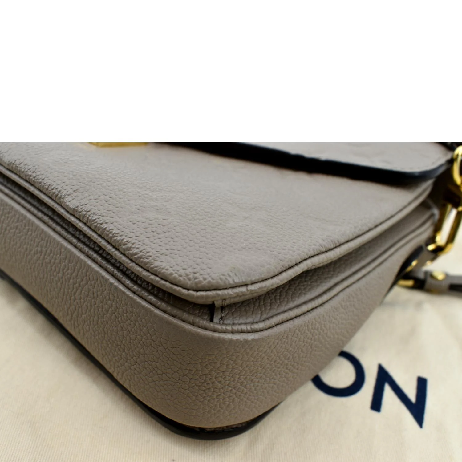 LOUIS VUITTON Metis Pochette Empreinte Leather Crossbody Bag Tourterelle - Image 7