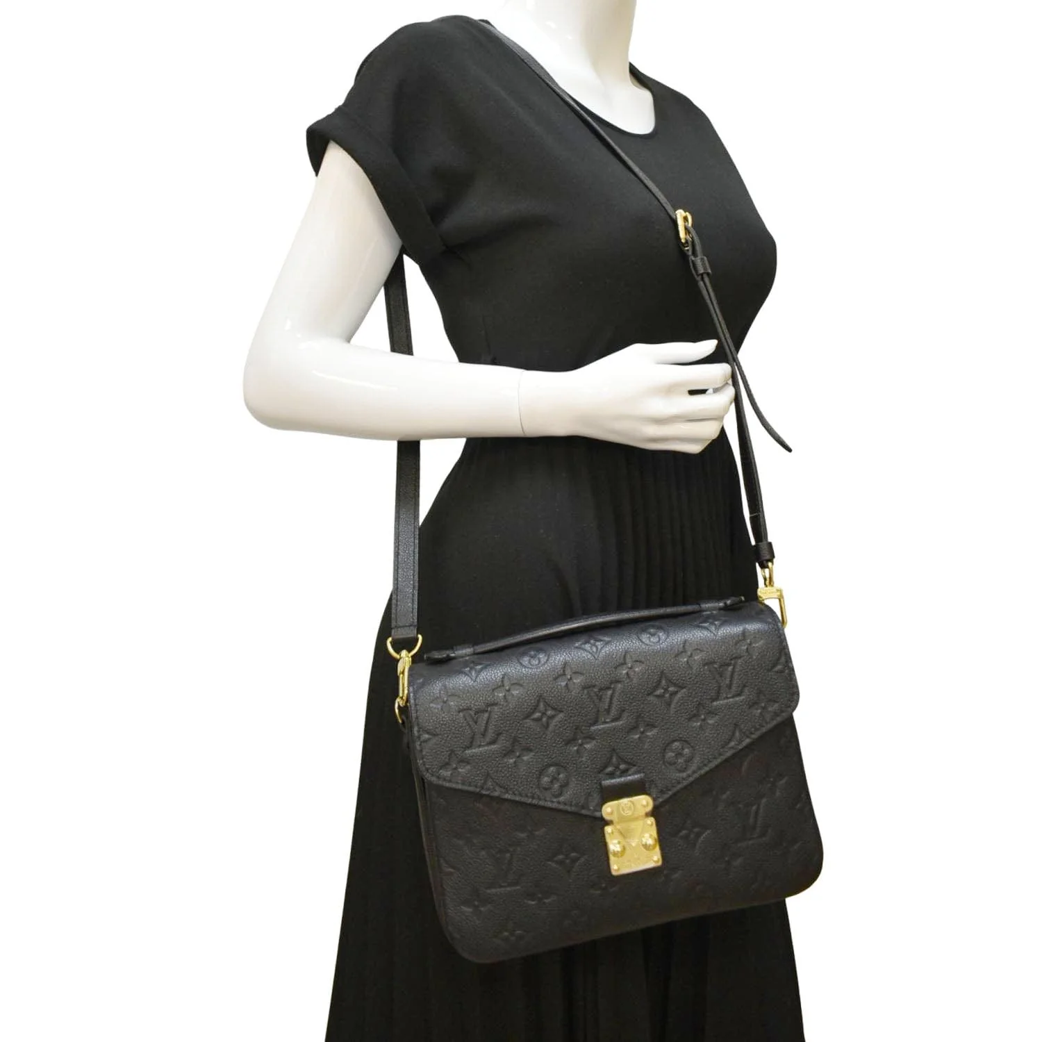 LOUIS VUITTON Metis Pochette Empreinte Leather Crossbody Bag Black - Image 2