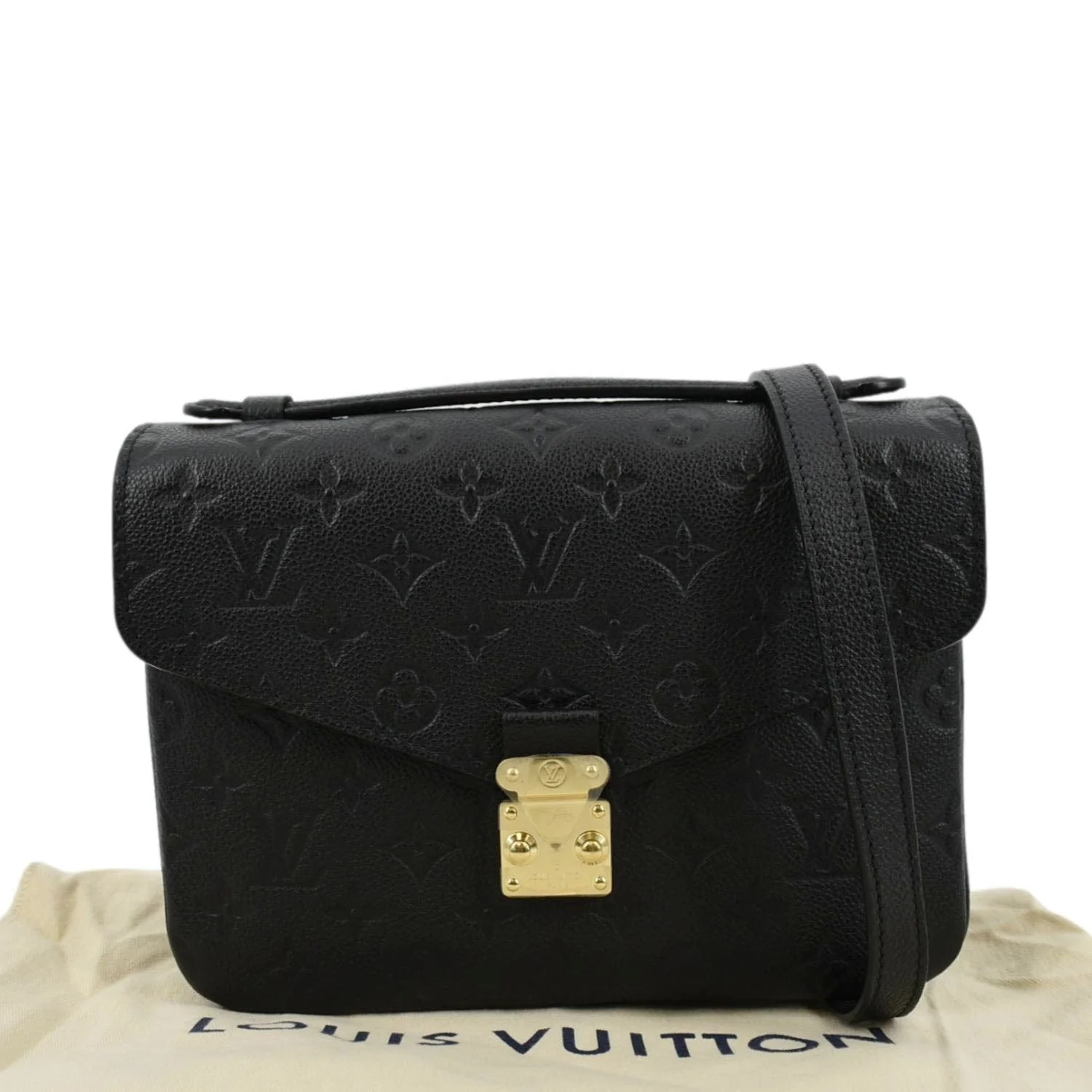 LOUIS VUITTON Metis Pochette Empreinte Leather Crossbody Bag Black - Image 3