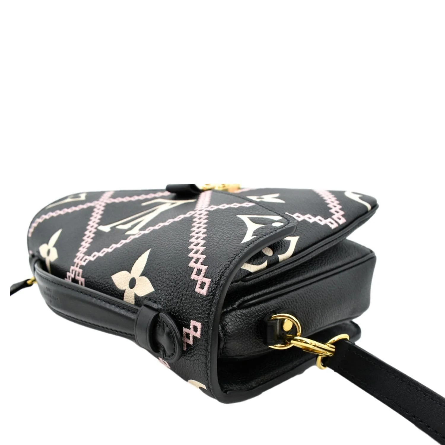 LOUIS VUITTON Metis Pochette Embroidery Leather Crossbody Bag Black - New Year Deals - Image 5