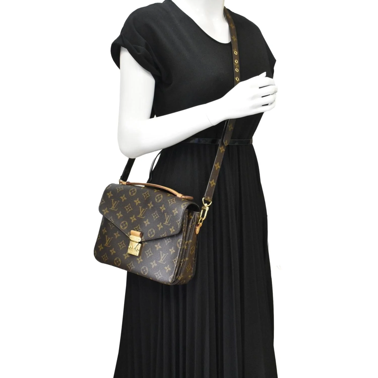 LOUIS VUITTON Metis Pochette Monogram Canvas Crossbody Bag Brown - Image 2
