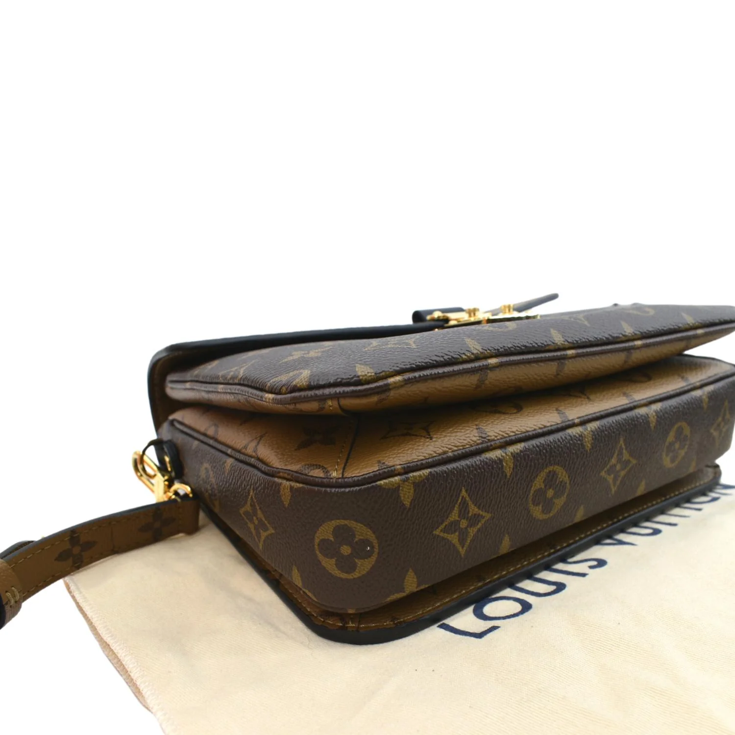 LOUIS VUITTON Metis Pochette Reverse Monogram Canvas Crossbody Bag Brown - Image 8