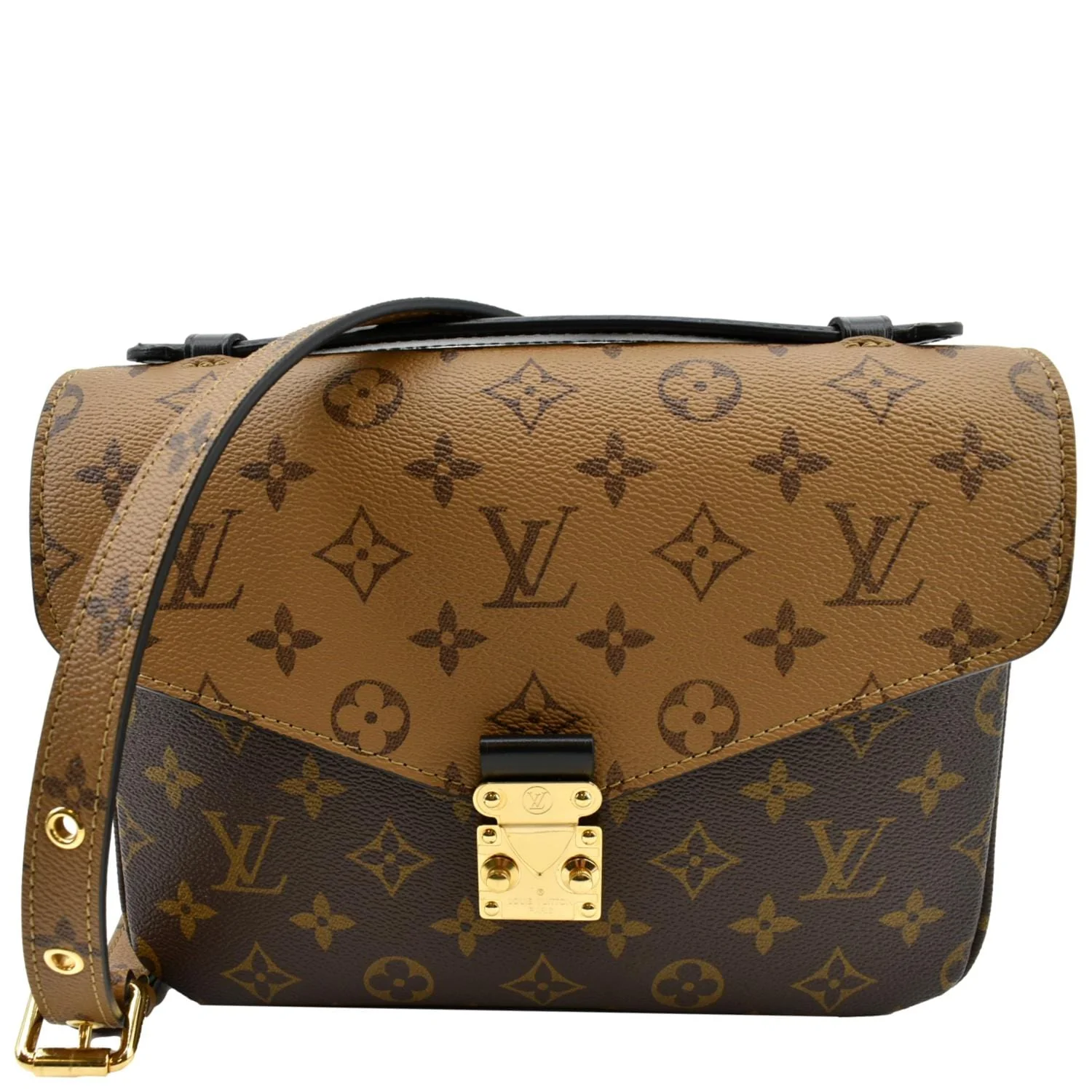 LOUIS VUITTON Metis Pochette Reverse Monogram Canvas Crossbody Bag Brown - Image 3