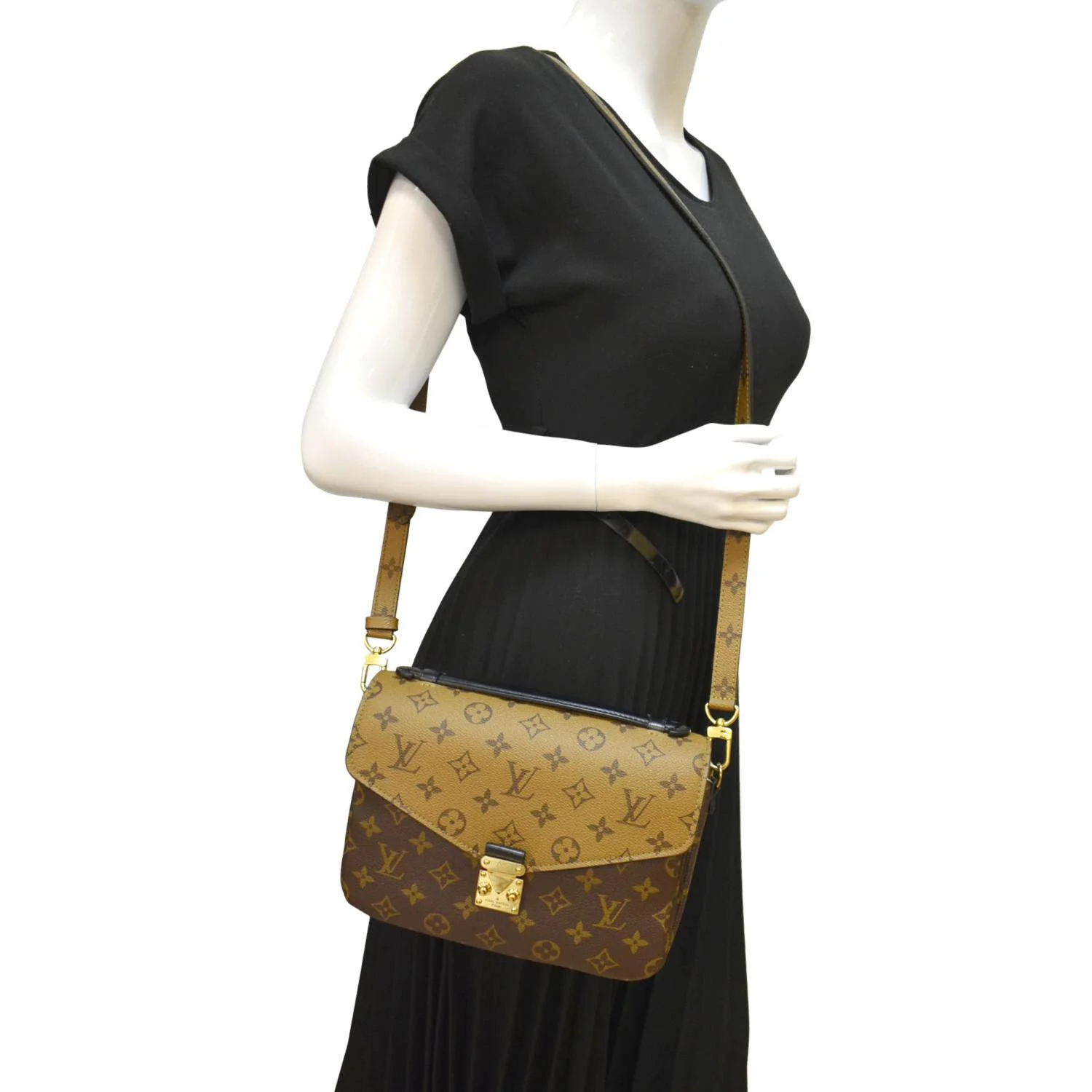 LOUIS VUITTON Metis Pochette Reverse Monogram Canvas Crossbody Bag Brown - Image 2