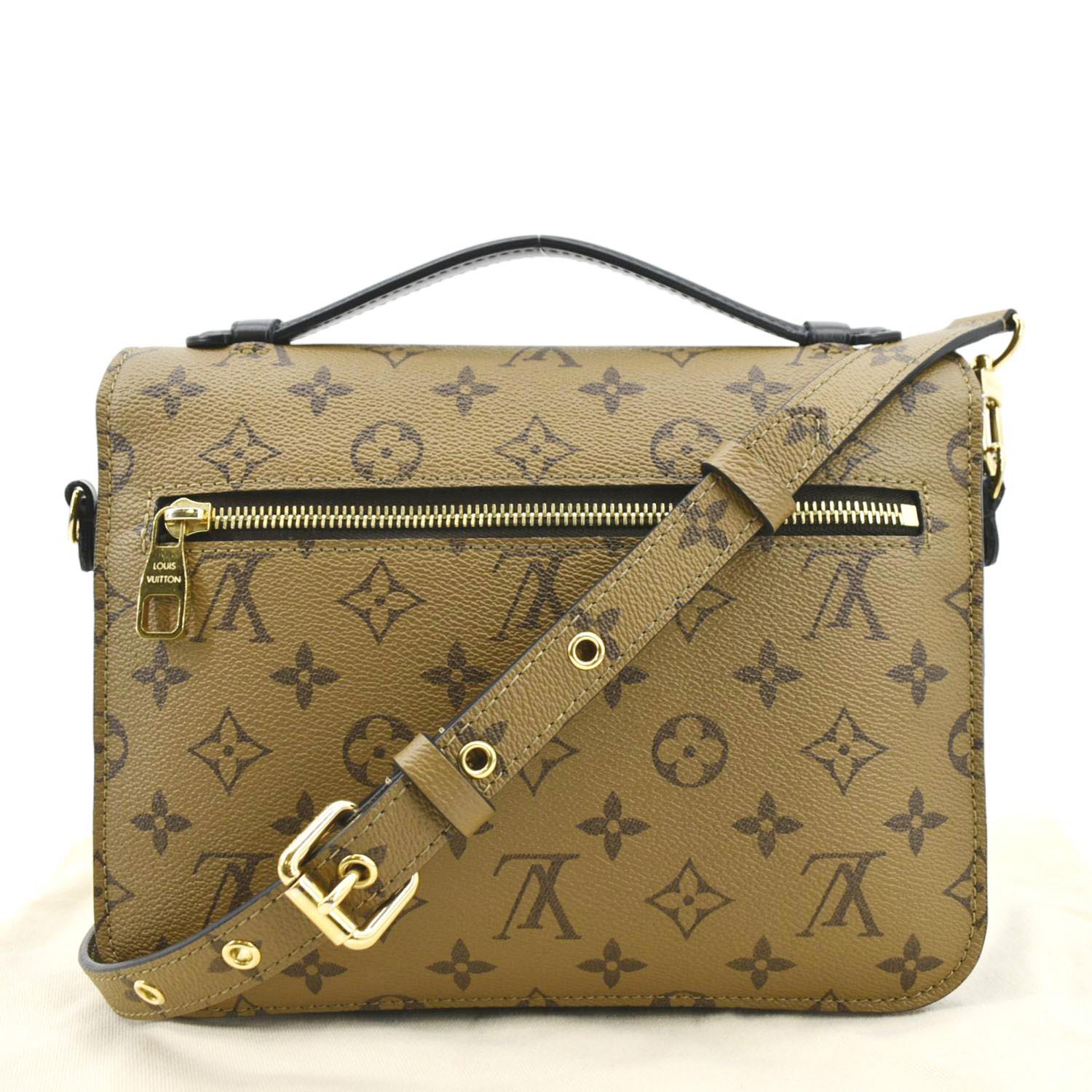 LOUIS VUITTON Metis Pochette Reverse Monogram Canvas Crossbody Bag Brown - Image 3