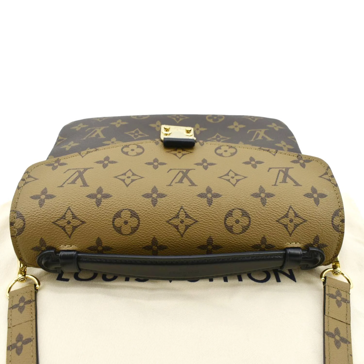 LOUIS VUITTON Metis Pochette Reverse Monogram Canvas Crossbody Bag Brown - Image 4