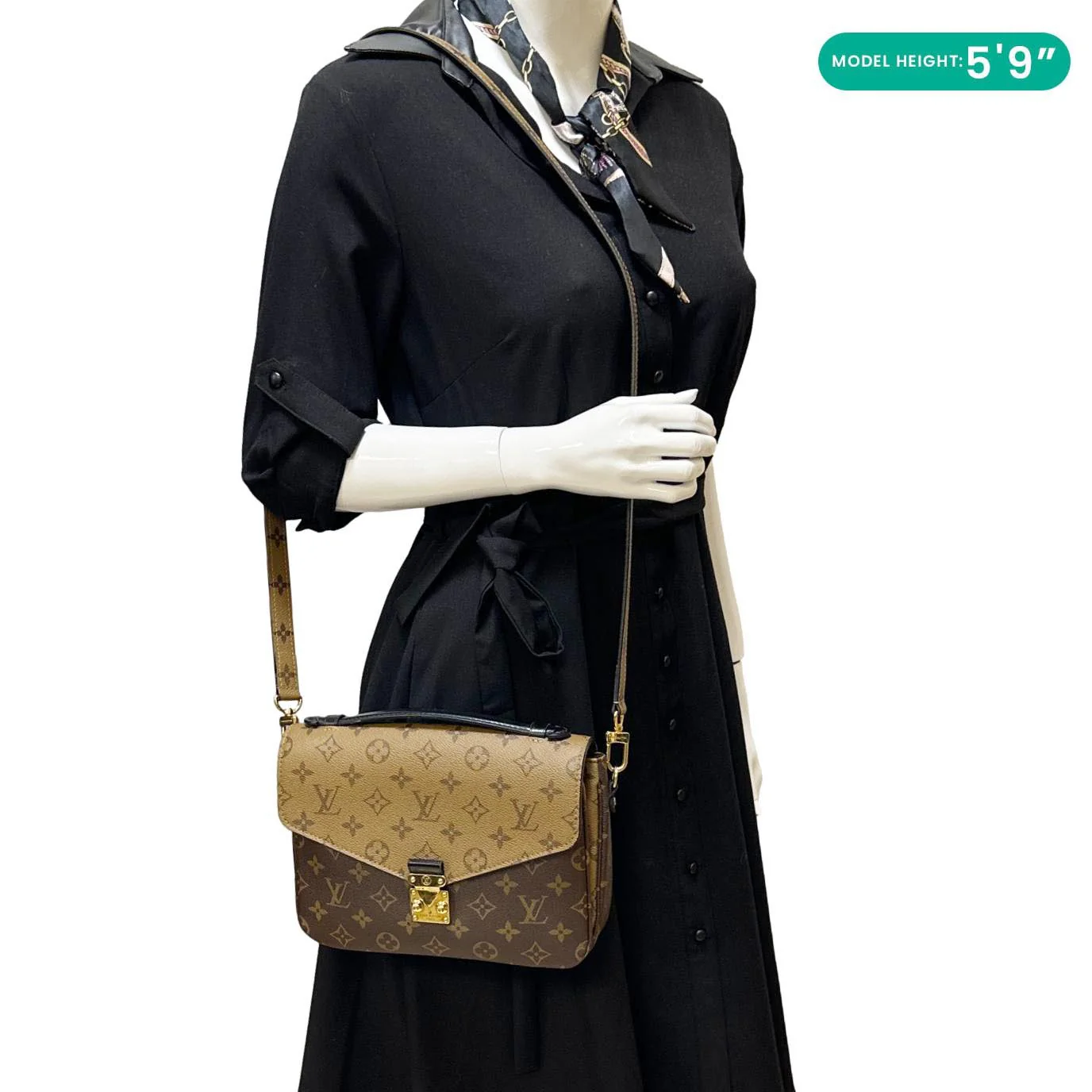 LOUIS VUITTON Metis Pochette Reverse Monogram Canvas Crossbody Bag Brown - Image 4