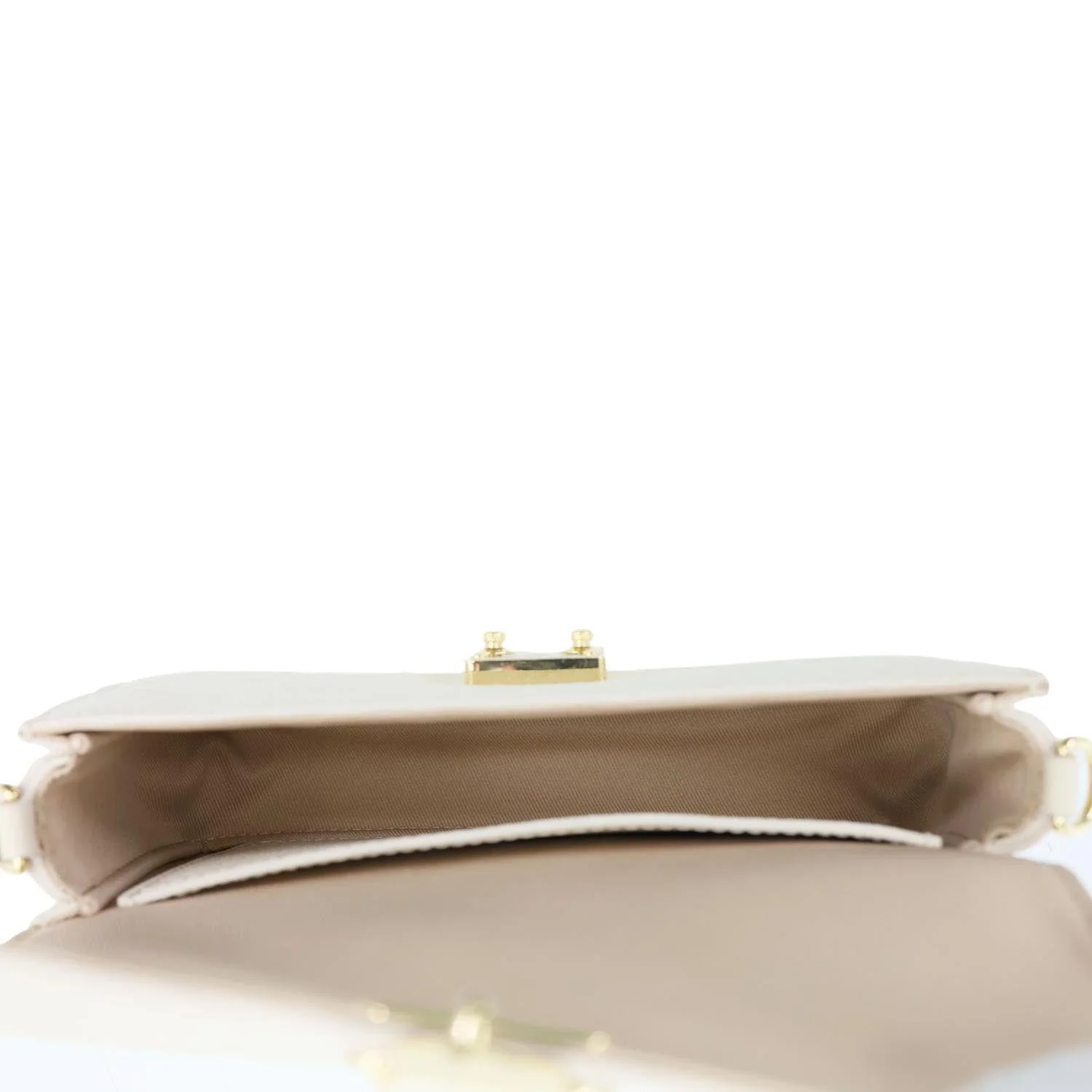 LOUIS VUITTON Metis Monogram Empreinte Leather Wallet On Chain Cream - Image 11