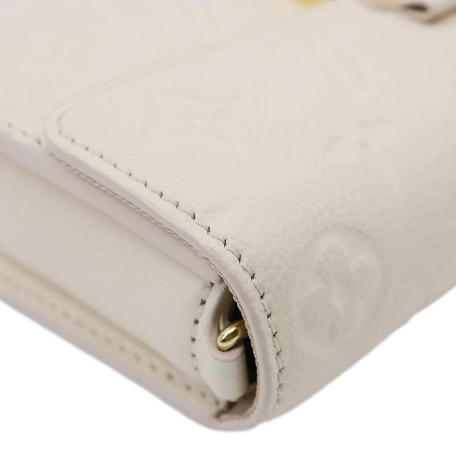 LOUIS VUITTON Metis Monogram Empreinte Leather Wallet On Chain Cream - Image 6