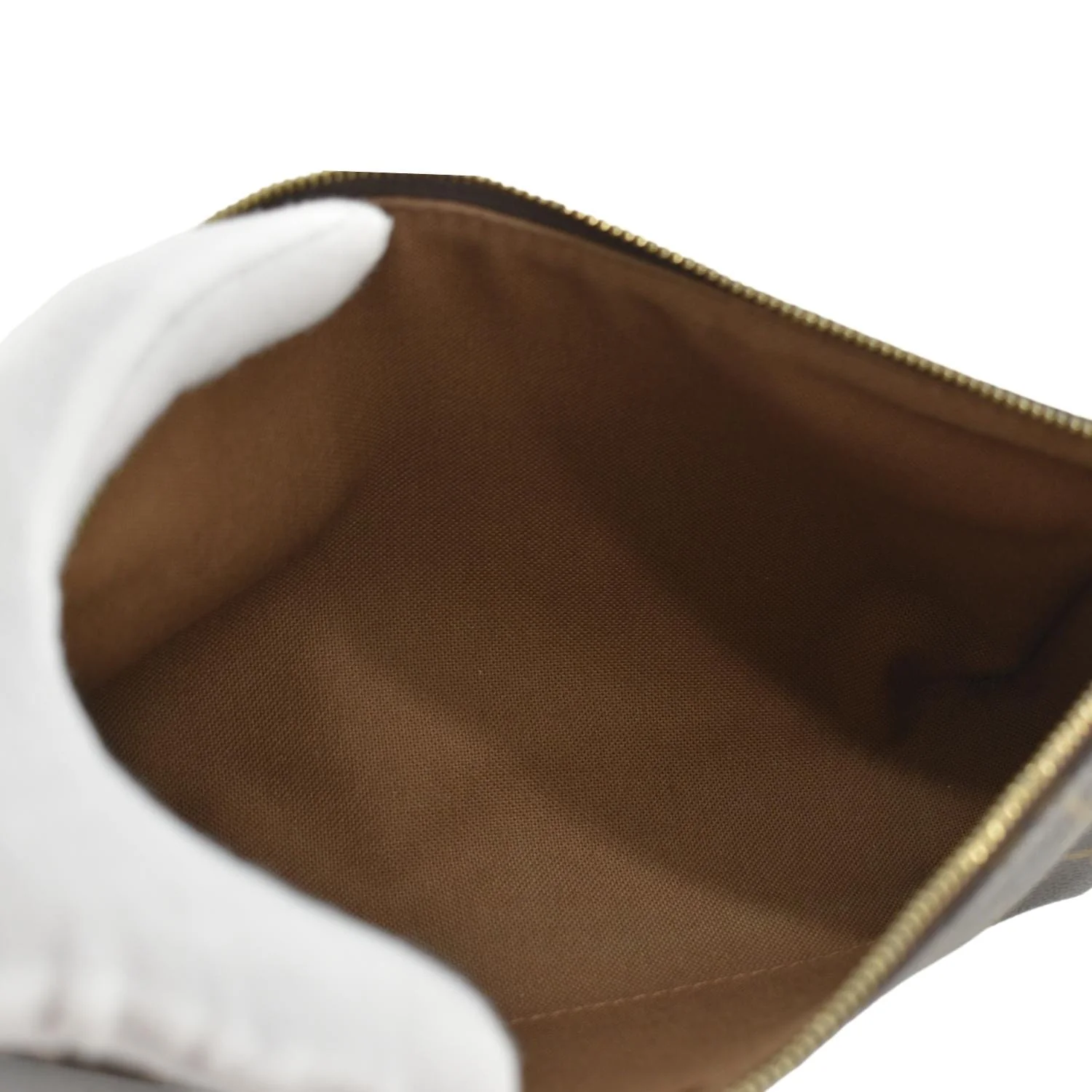 LOUIS VUITTON Pochette Monogram Canvas Pouch Brown - Image 11