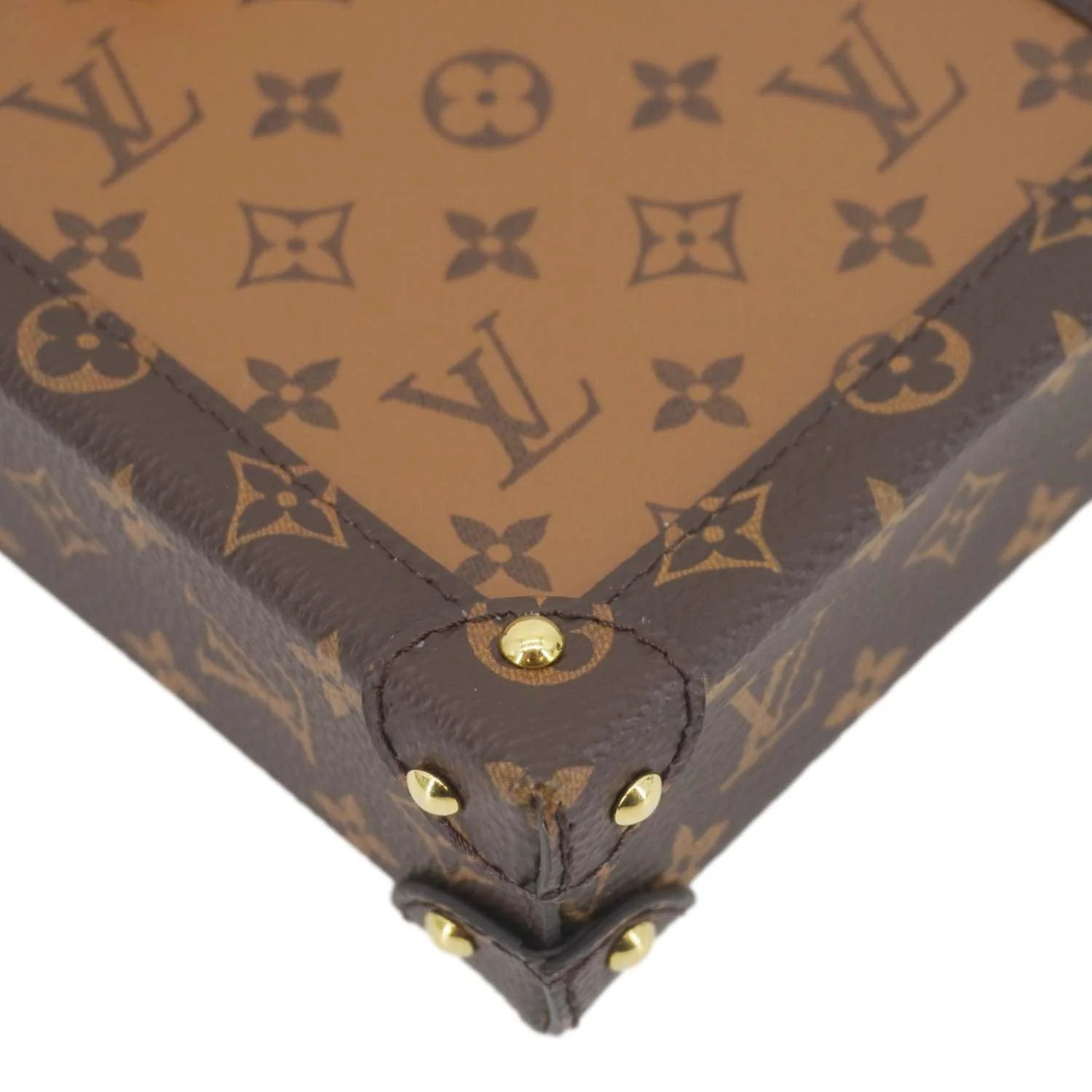 LOUIS VUITTON Pochette Trunk Monogram Canvas Verticale Crossbody Bag Brown - Image 8