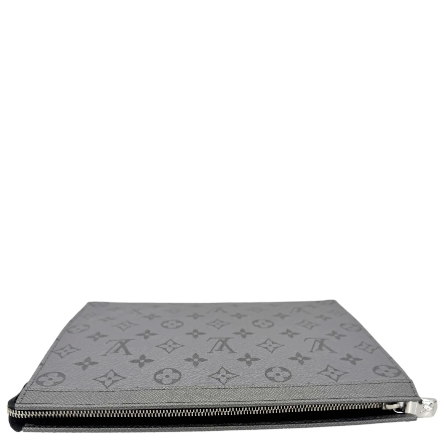 LOUIS VUITTON Voyage MM Monogram Eclipse Pouch Bag Gray - Image 4