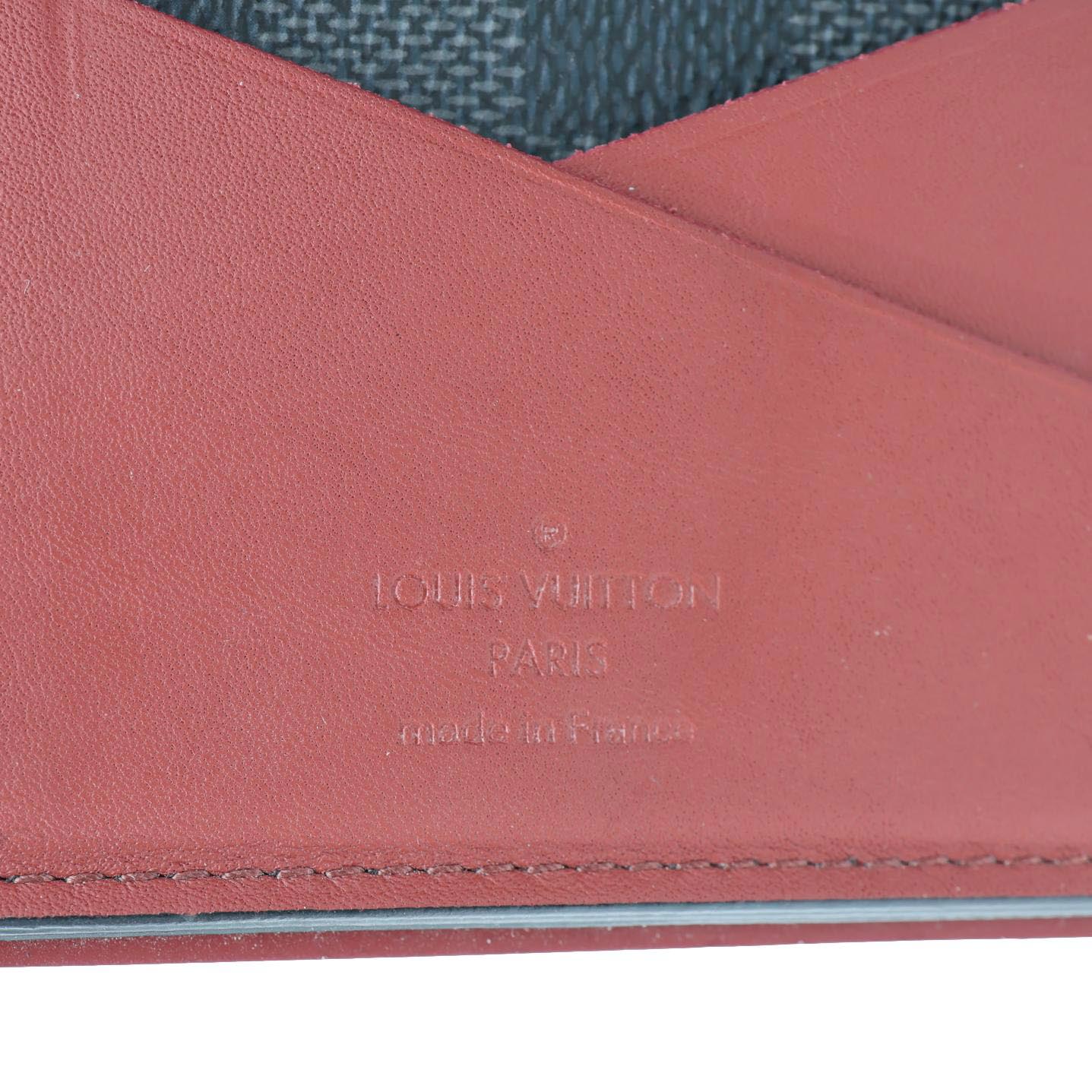 LOUIS VUITTON Pocket Organiser Damier Graphite Wallet Grey - Image 13