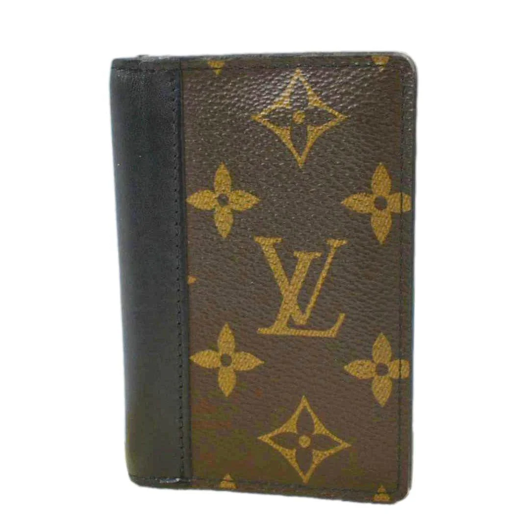 LOUIS VUITTON Pocket Organizer Monogram Canvas Wallet Black/Brown - Image 2