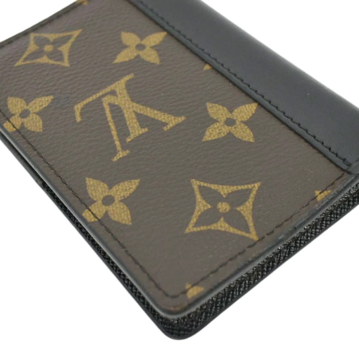 LOUIS VUITTON Pocket Organizer Monogram Canvas Wallet Black/Brown - Image 9