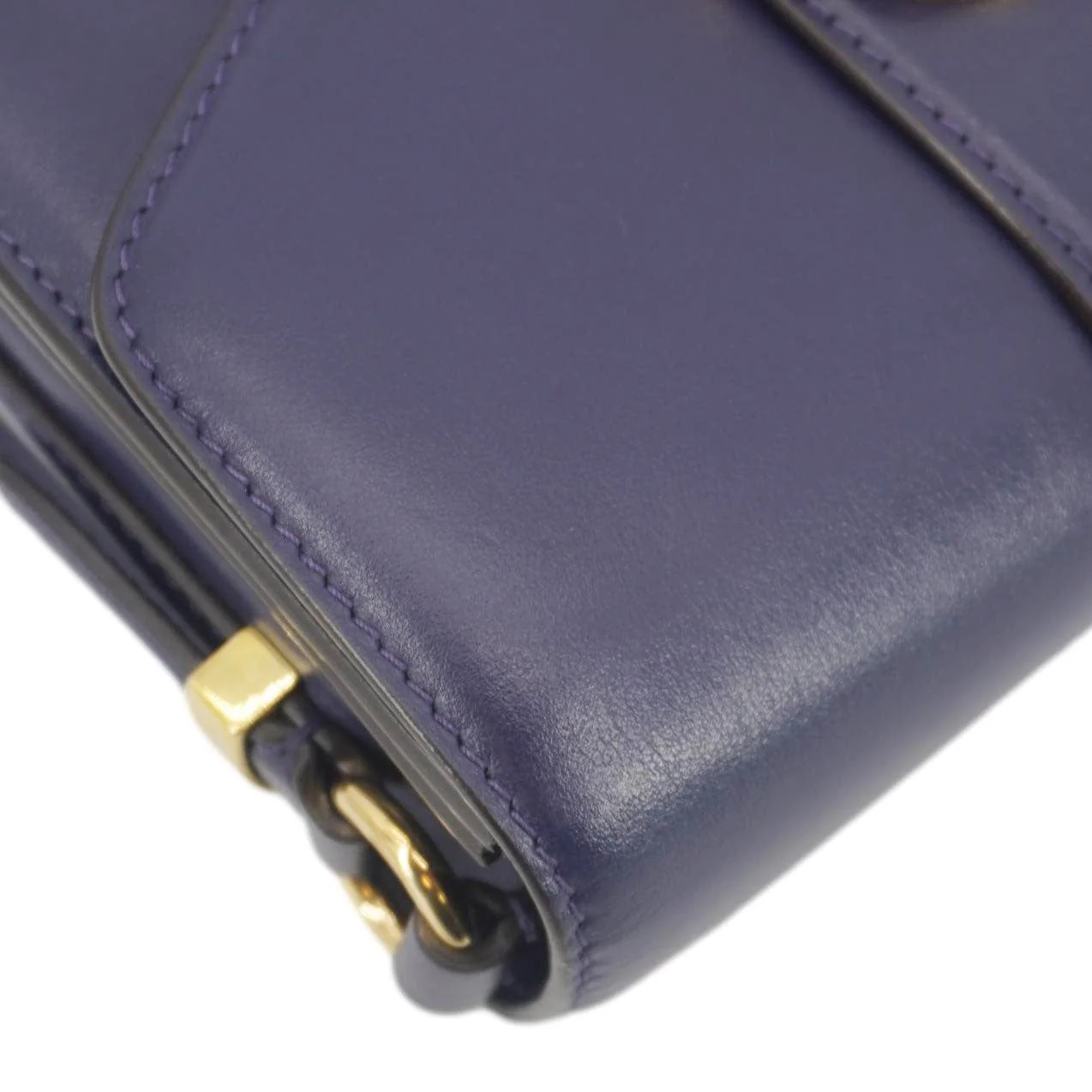 LOUIS VUITTON LV Pont 9 Calfskin Leather Shoulder Bag Navy Blue - Image 9
