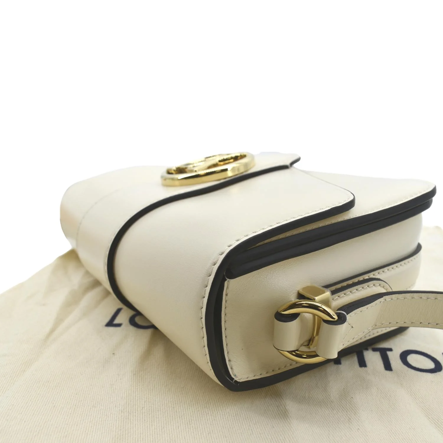 LOUIS VUITTON Pont 9 Calfskin Leather Shoulder Bag Creme - Image 5
