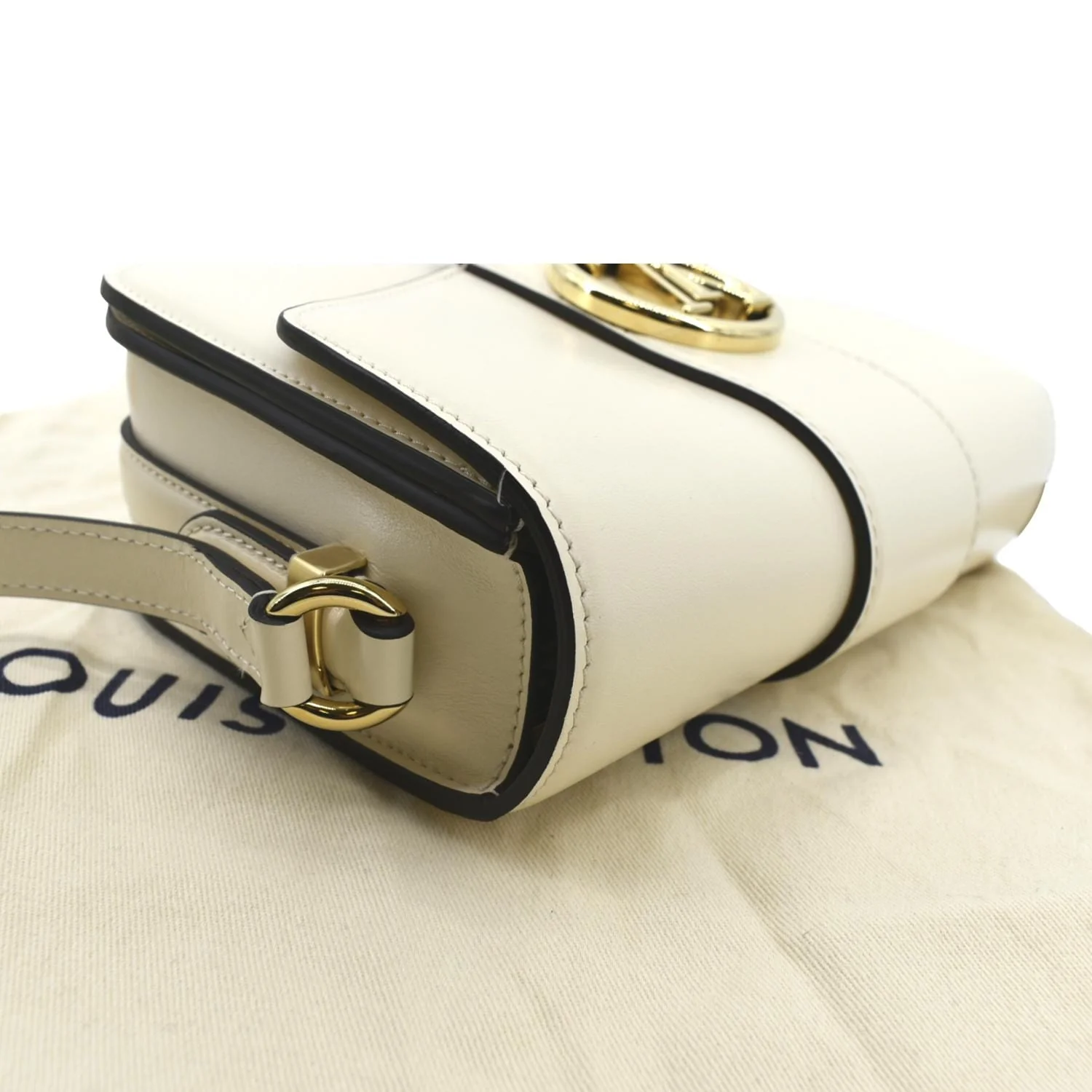 LOUIS VUITTON Pont 9 Calfskin Leather Shoulder Bag Creme - Image 6