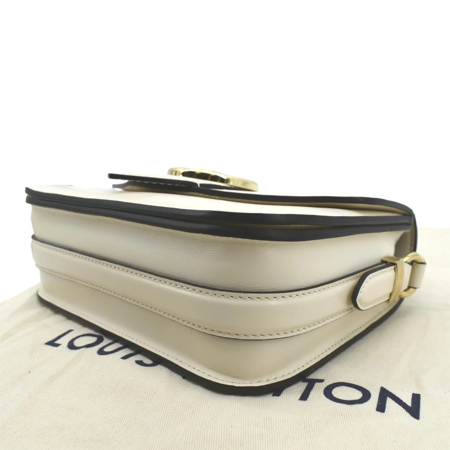 LOUIS VUITTON Pont 9 Calfskin Leather Shoulder Bag Creme - Image 7