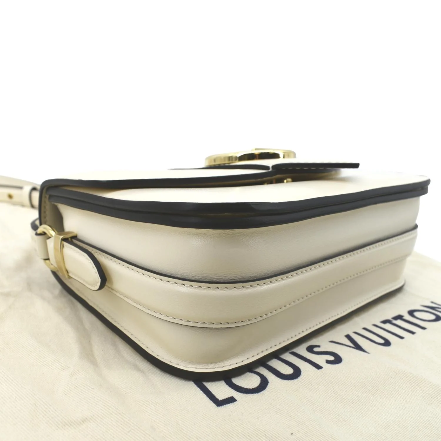 LOUIS VUITTON Pont 9 Calfskin Leather Shoulder Bag Creme - Image 8