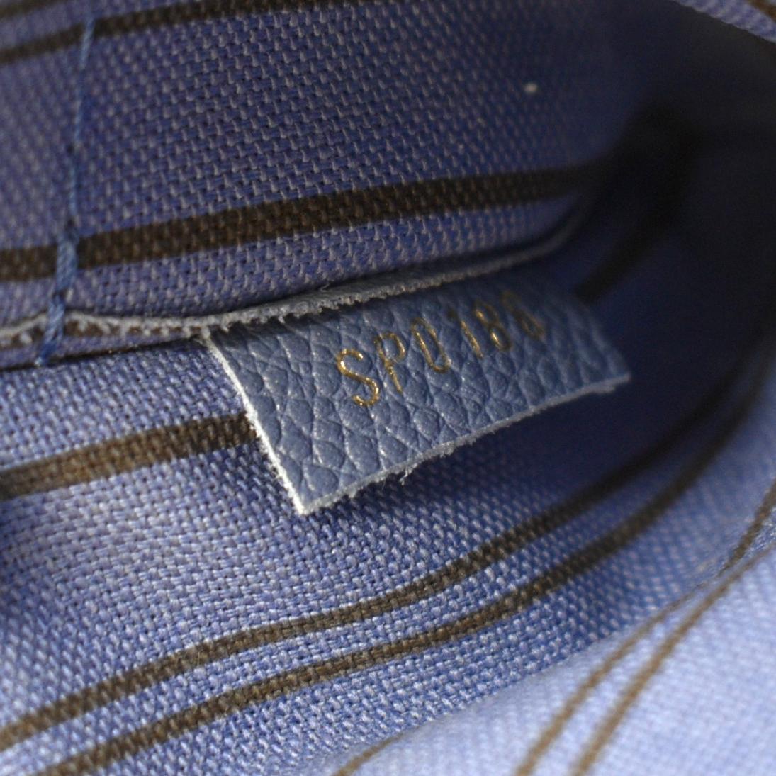 LOUIS VUITTON Pont Neuf Monogram Empreinte Leather Shoulder Bag Blue - Image 12