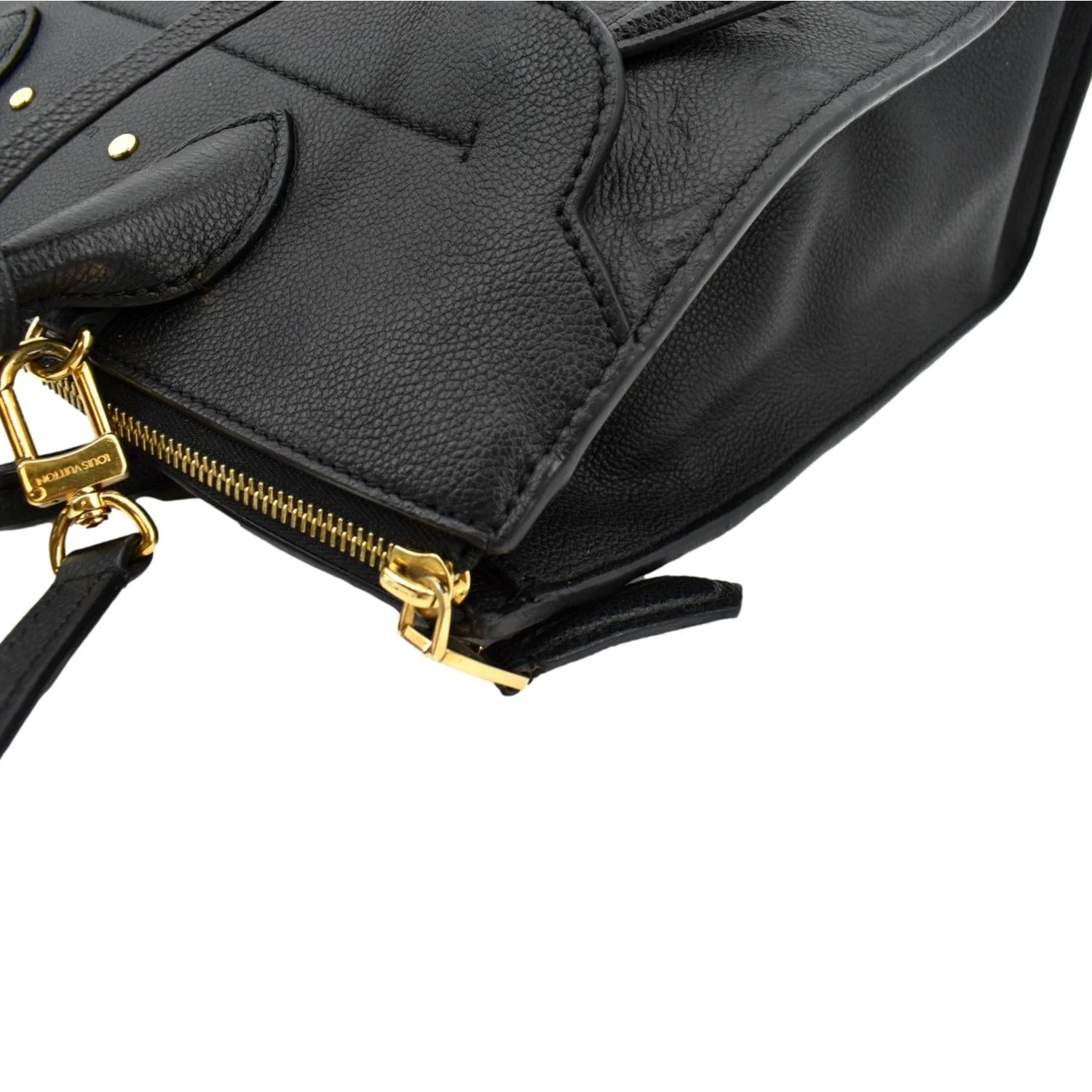 LOUIS VUITTON Pont Neuf Monogram Empreinte Leather Shoulder Bag Black - Image 5