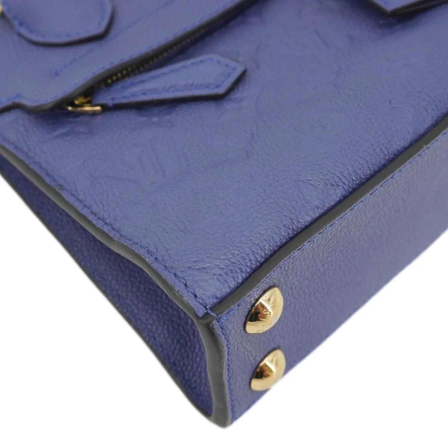 LOUIS VUITTON Pont Neuf Monogram Empreinte Leather Shoulder Bag Blue - Image 9