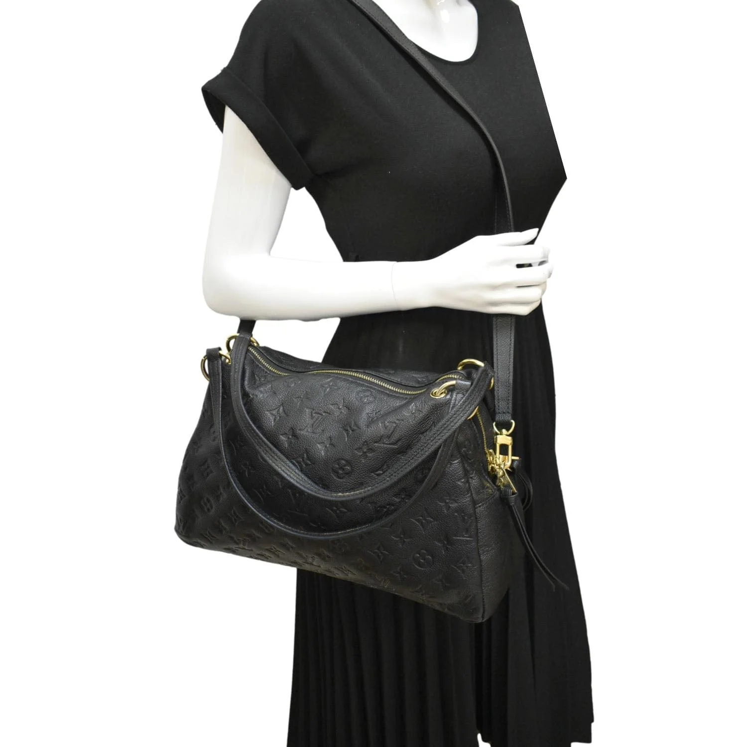 LOUIS VUITTON Ponthieu PM Empreinte Leather Shoulder Bag Black - Image 2