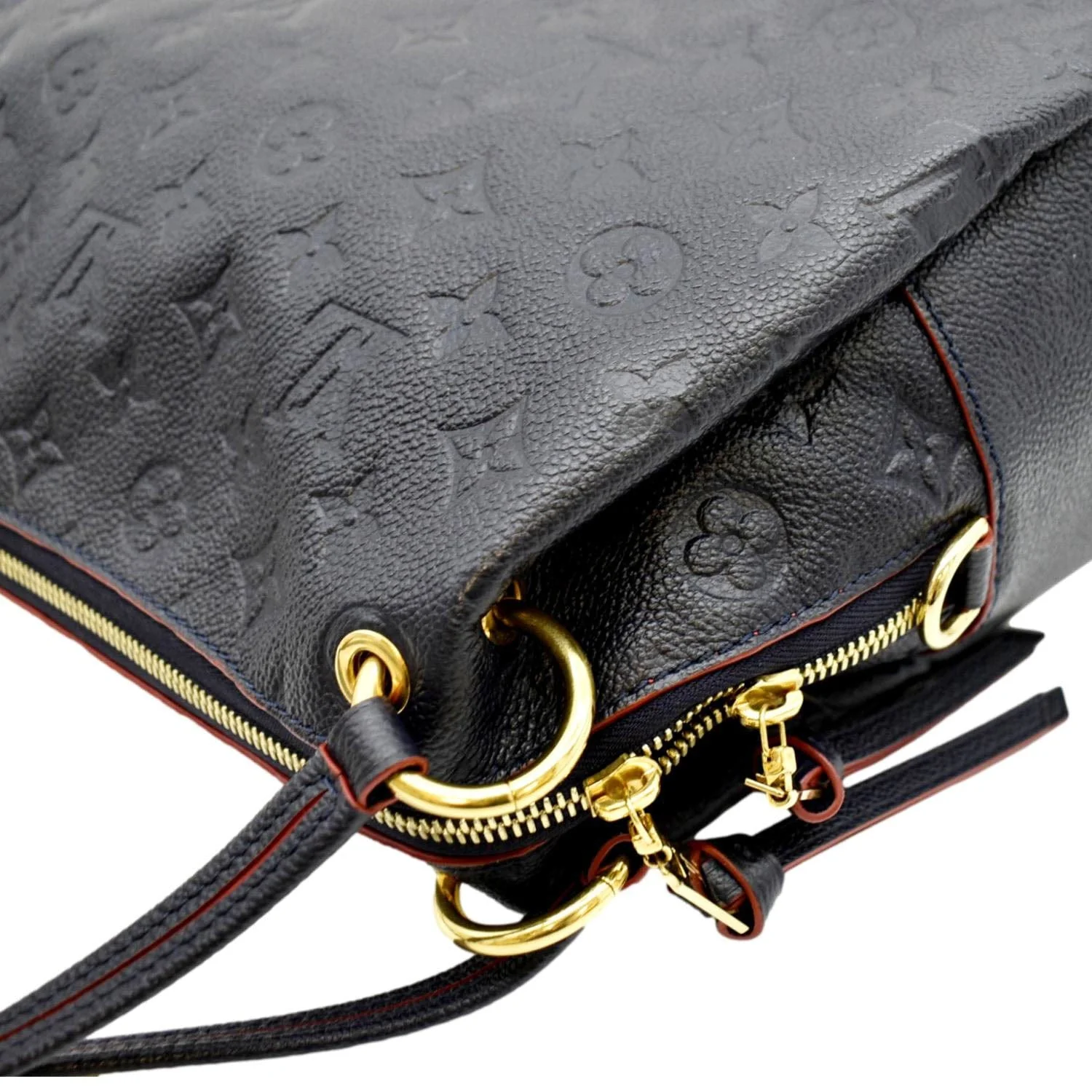 LOUIS VUITTON Ponthieu PM Empreinte Leather Shoulder Bag Navy Blue - Image 7
