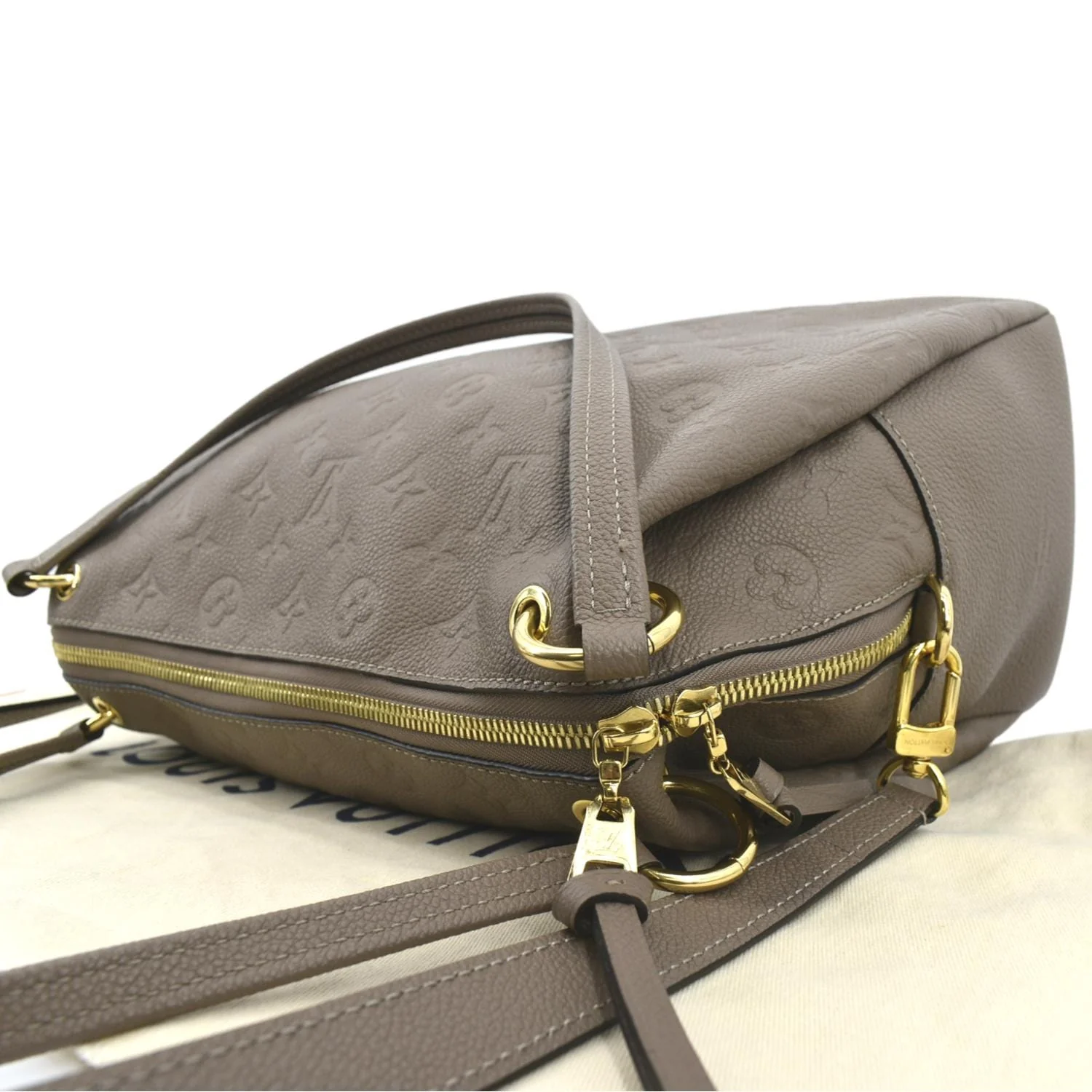 LOUIS VUITTON Ponthieu PM Empreinte Leather Shoulder Bag Tourterelle - Image 7