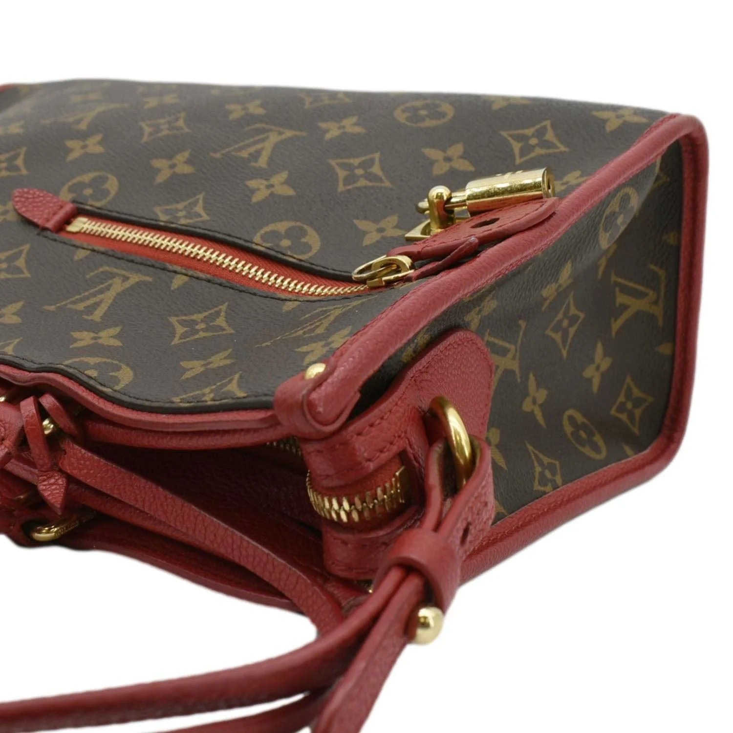LOUIS VUITTON Popincourt NM Monogram Canvas Tote Bag Red - Image 7