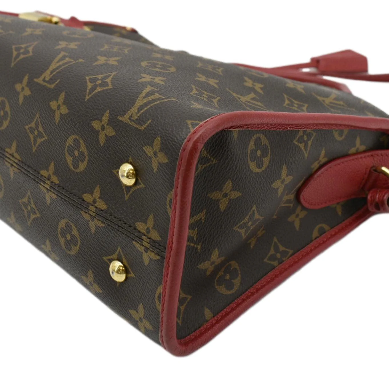 LOUIS VUITTON Popincourt NM Monogram Canvas Tote Bag Red - Image 8