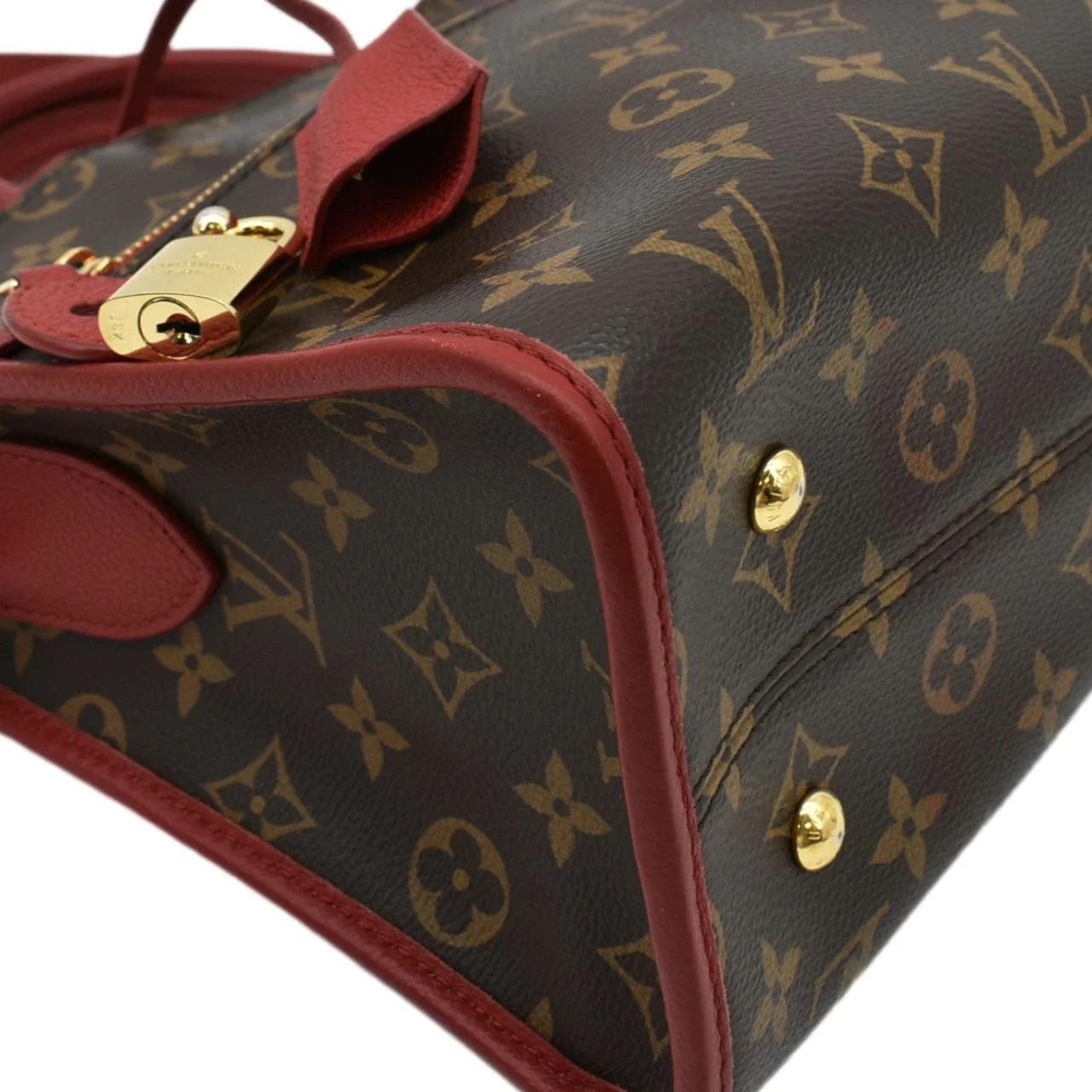 LOUIS VUITTON Popincourt Monogram Canvas Tote Bag Red - Image 8